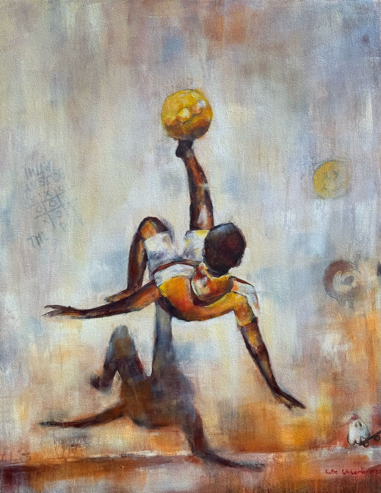 Township Soccer Painting by Kallie Whiteman - Image 2